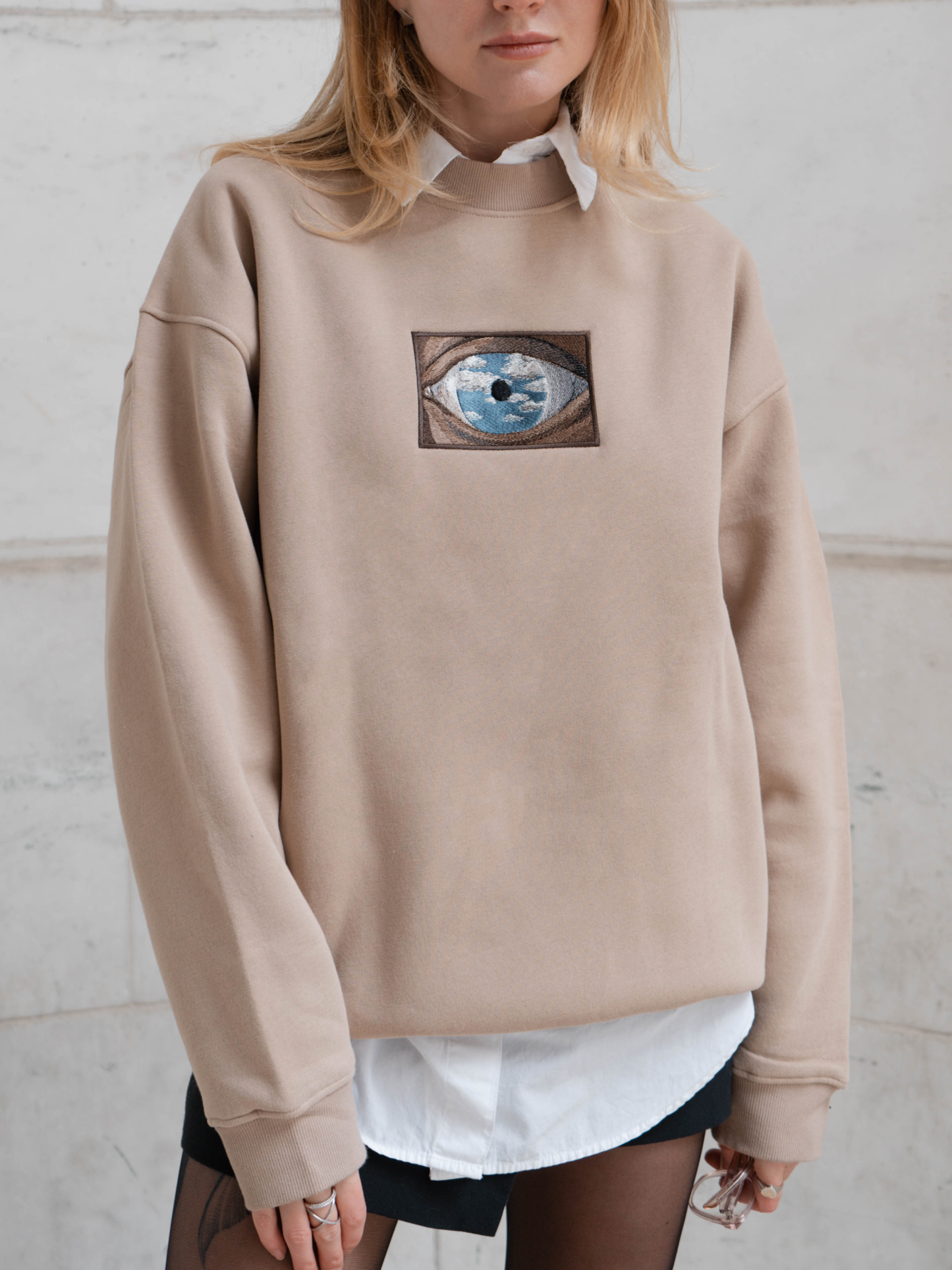 Embroidered Art THE FALSE MIRROR SWEATSHIRT